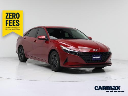 Red 2021 Hyundai ELANTRA HEV Blue