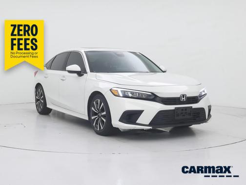White 2022 Honda Civic EX