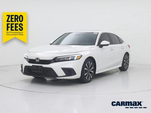 White 2022 Honda Civic EX