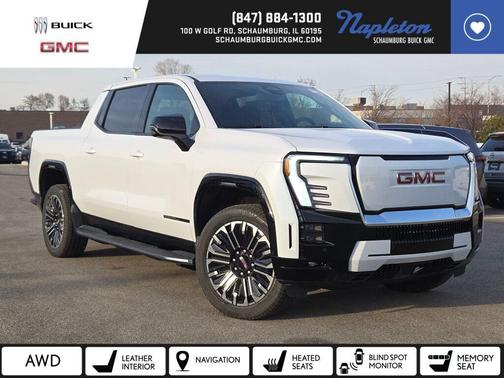 Glacier White Tricoat 2026 GMC Sierra EV Extended Range Denali