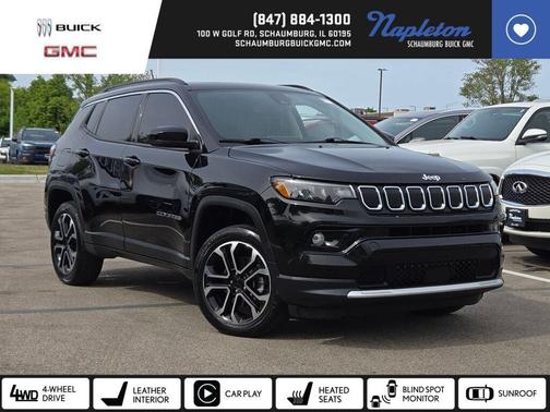 Diamond Black Crystal Pearlcoat 2022 Jeep Compass Limited