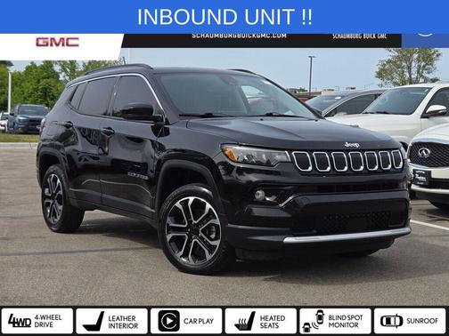 Diamond Black Crystal Pearlcoat 2022 Jeep Compass Limited