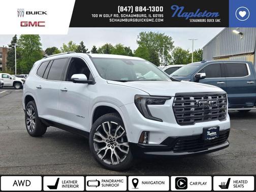 Glacier White Tricoat 2026 GMC Acadia Denali