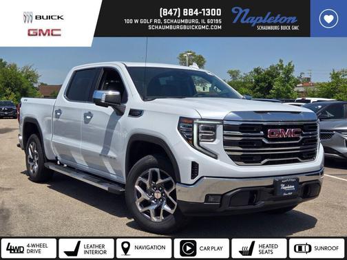 Glacier White Tricoat 2026 GMC Sierra 1500 SLT