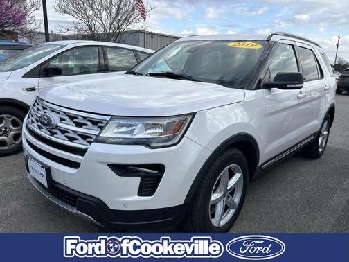 White Platinum Metallic Tri-Coat 2019 Ford Explorer XLT