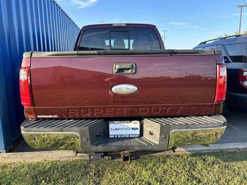 Red 2011 Ford F-250 Lariat