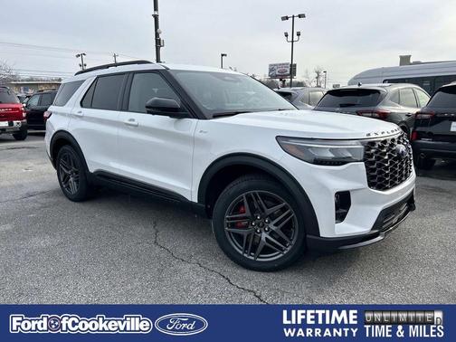 Star White Metallic Tri-Coat 2026 Ford Explorer ST-Line