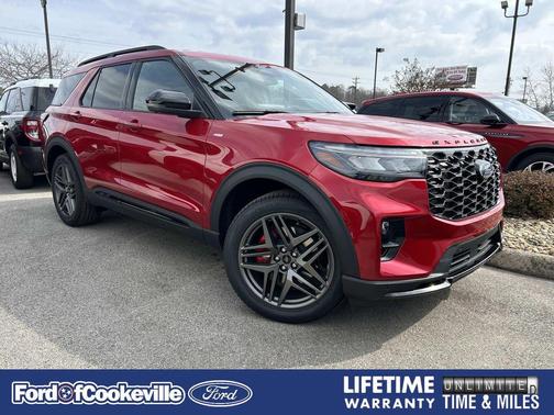 Rapid Red Metallic Tinted Clearcoat 2026 Ford Explorer ST-Line