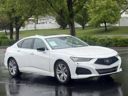Platinum White Pearl 2021 Acura TLX Technology