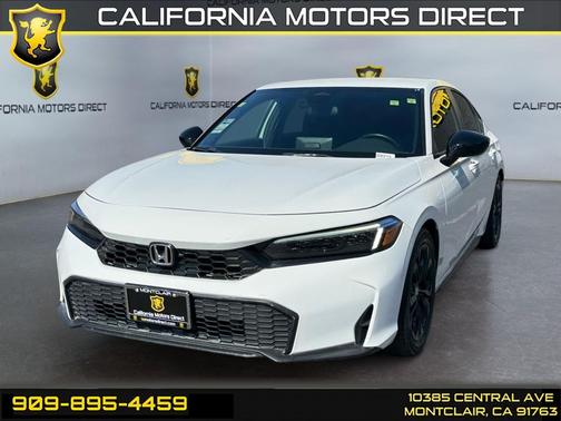 Platinum White Pearl 2025 Honda Civic Sport