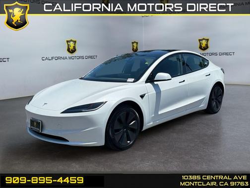 Pearl White Multi-Coat 2025 Tesla Model 3 Long Range