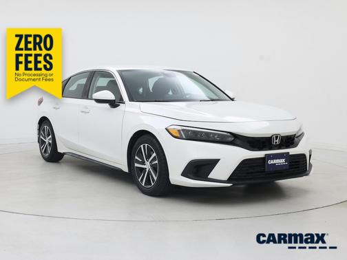 White 2022 Honda Civic LX