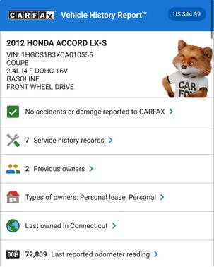 2012 Honda Accord LX-S