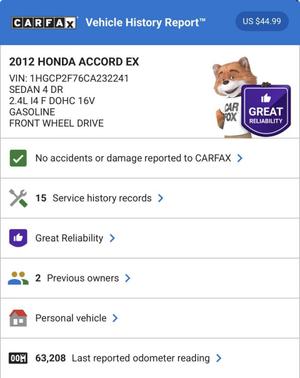 2012 Honda Accord EX