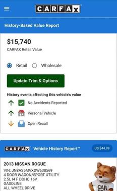 2013 Nissan Rogue SV w/SL Pkg