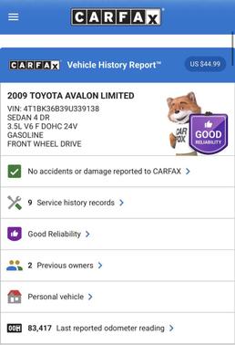 2009 Toyota Avalon XLS