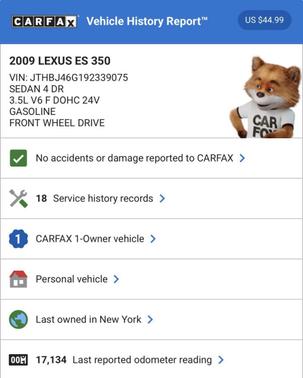 2009 Lexus ES 350 Base