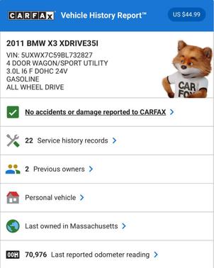 2011 BMW X3 xDrive35i