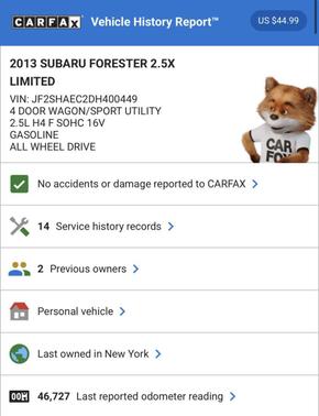 2013 Subaru Forester 2.5X