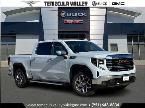 Glacier White Tricoat 2026 GMC Sierra 1500 SLT