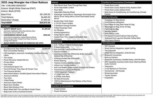 Bright White Clearcoat 2025 Jeep Wrangler 4xe Rubicon