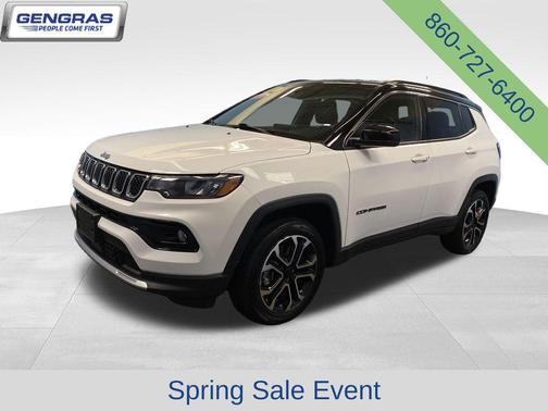 Bright White Clearcoat 2023 Jeep Compass Limited