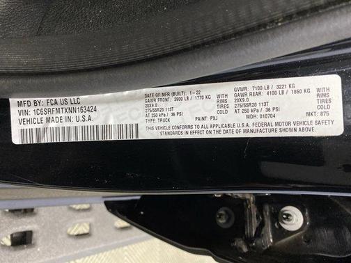 Diamond Black 2022 RAM 1500 Big Horn