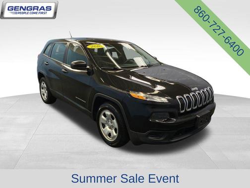 Brilliant Black Crystal Pearlcoat 2016 Jeep Cherokee Sport