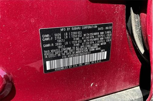 2022 Subaru Outback Limited XT