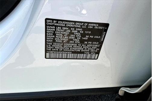 2022 Volkswagen Atlas 2.0T SEL