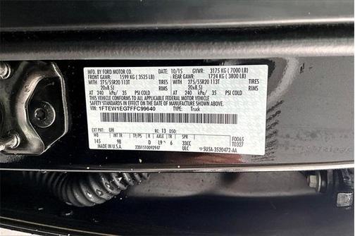 2015 Ford F-150 Platinum