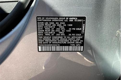 2021 Volkswagen Atlas Cross Sport 2.0T SE