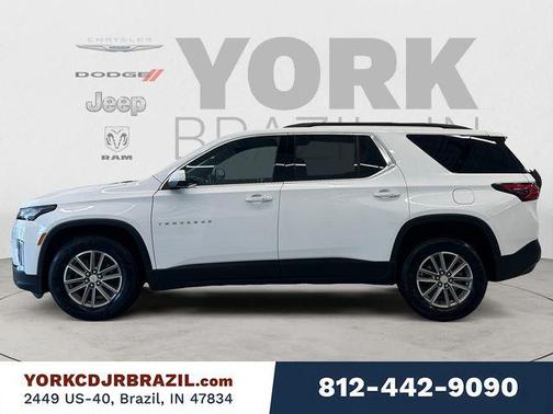 Summit White 2023 Chevrolet Traverse LT Cloth