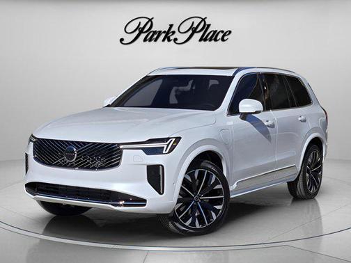 Crystal White Pearl 2026 Volvo XC90 Plug-In Hybrid Plus, T8 AWD, Electric/Gasoline, Bright, 7 Seats