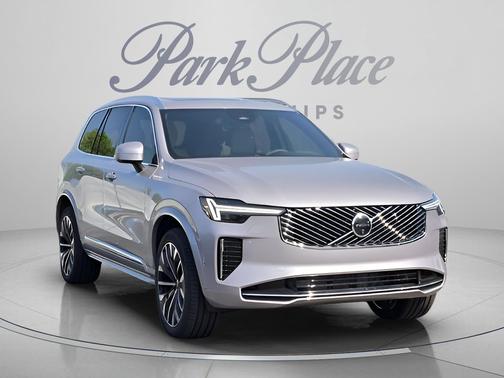 Aurora Silver 2026 Volvo XC90 Plus, B6 AWD Gas (mild hybrid), Gasoline, Bright, 7 Seats