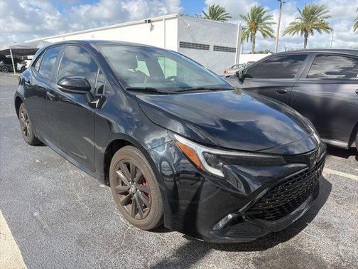 Midnight Black Metallic 2023 Toyota Corolla Hatchback SE