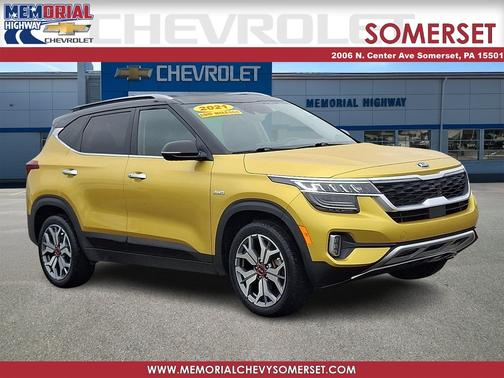Starbright Yellow/Black Roof 2021 Kia Seltos SX DCT AWD