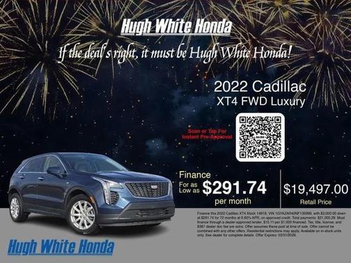 Twilight Blue Metallic 2022 Cadillac XT4 Luxury