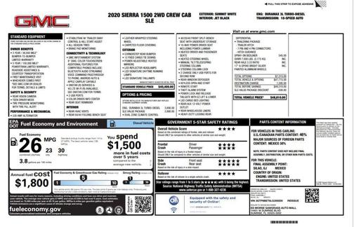 2020 GMC Sierra 1500 SLE