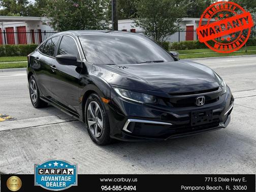 Crystal Black Pearl 2019 Honda Civic LX
