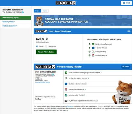 2023 BMW X3 sDrive30i