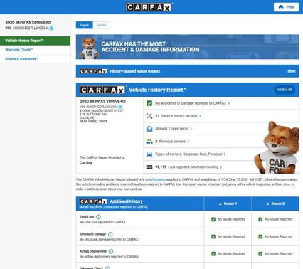 2020 BMW X5 sDrive40i