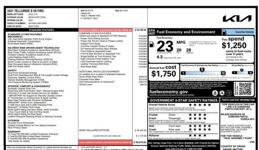 2021 Kia Telluride S