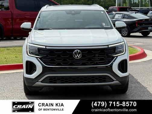Pure White 2024 Volkswagen Atlas Cross Sport 2.0T SE w/Technology 4MOTION