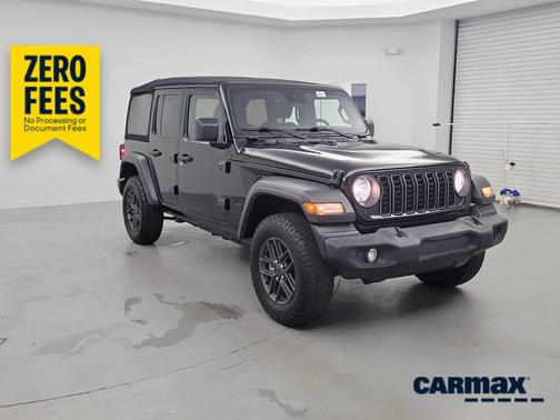 Black 2024 Jeep Wrangler Sport S