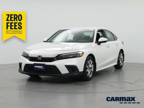 White 2023 Honda Civic LX