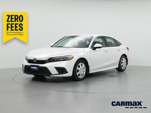 White 2022 Honda Civic LX