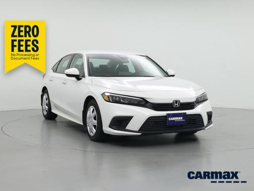 White 2022 Honda Civic LX