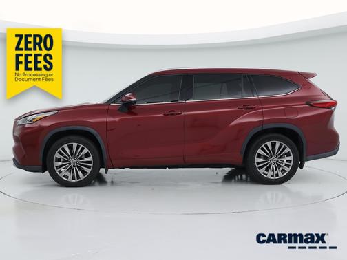 Red 2020 Toyota Highlander Platinum