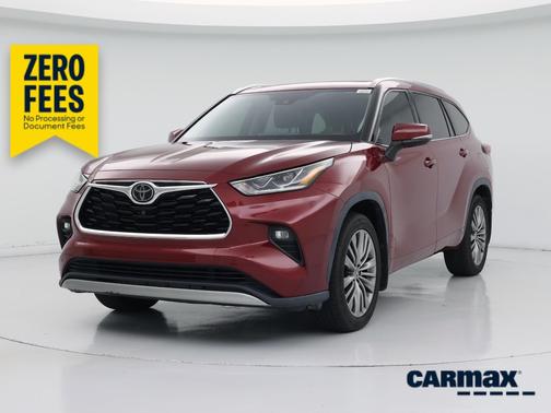 Red 2020 Toyota Highlander Platinum